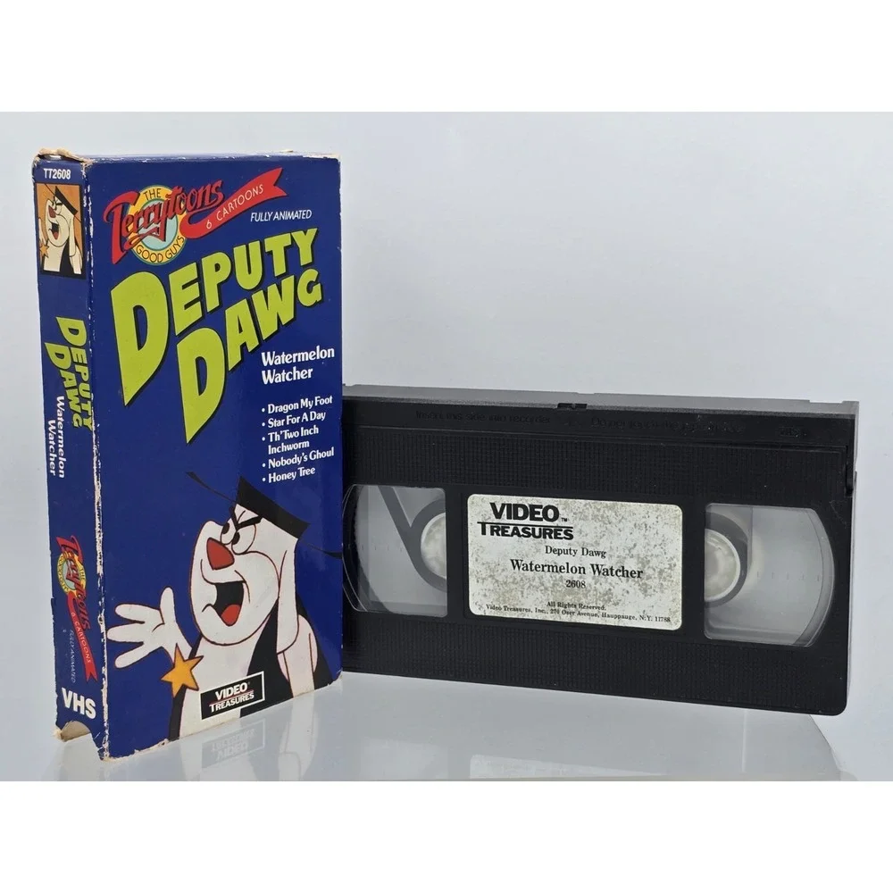 Deputy Dawg Watermelon Watcher Cartoon VHS‎ Tape Terrytoons Treasures 1989 Rare